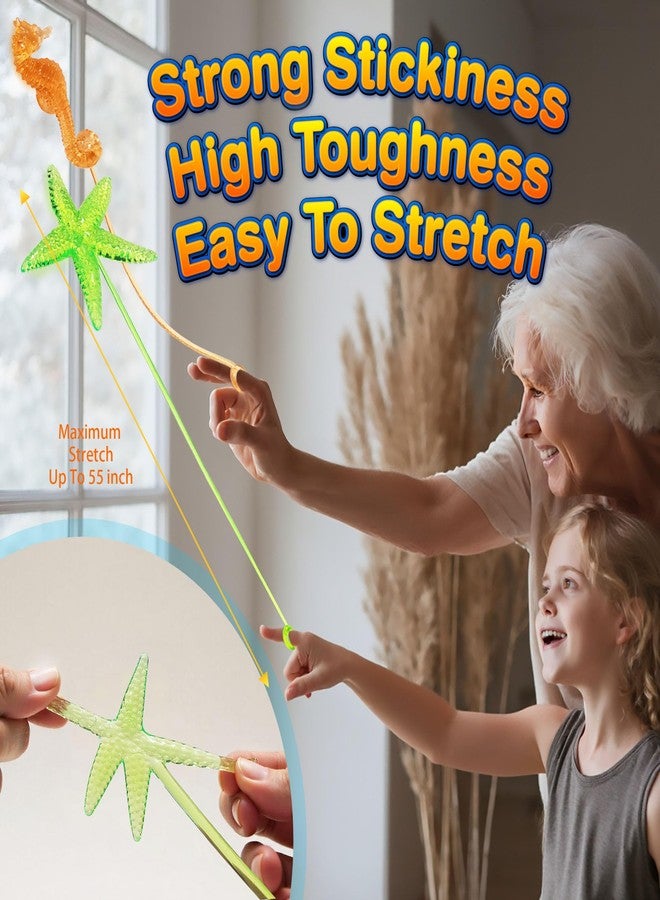 Glow Fever 24PCS Ocean Animal Sticky Hand Toys - Stretchy Rubber Party Favors for Kids, Classroom Prizes, Goodie Bag Stuffers - Image 3